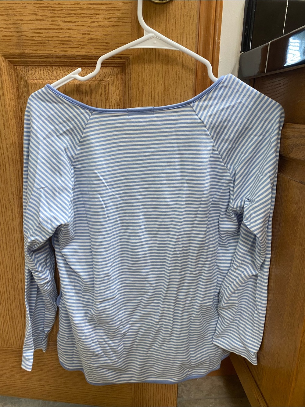 Lake Blue Striped Pajama Set - - Picture 2 of 5